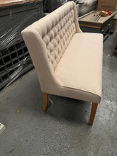 Load image into Gallery viewer, PADSTOW
Low Back Buttoned Bench - Stone Quality Furniture Clearance Ltd
