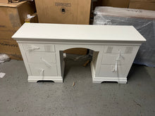 Load image into Gallery viewer, Chantilly Warm White Double Pedestal Dressing Table. furniture delivered
