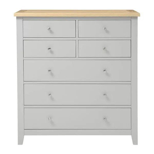 CHESTER DOVE GREY 4 over 3 Large Chest of Drawers Quality Furniture Clearance Ltd