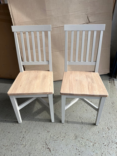 Set of 2 CHESTER DOVE GREY
Wooden Seat Dining Chair Quality Furniture Clearance Ltd