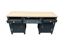 Load image into Gallery viewer, Chester Charcoal Double Pedestal Desk furniture delivered
