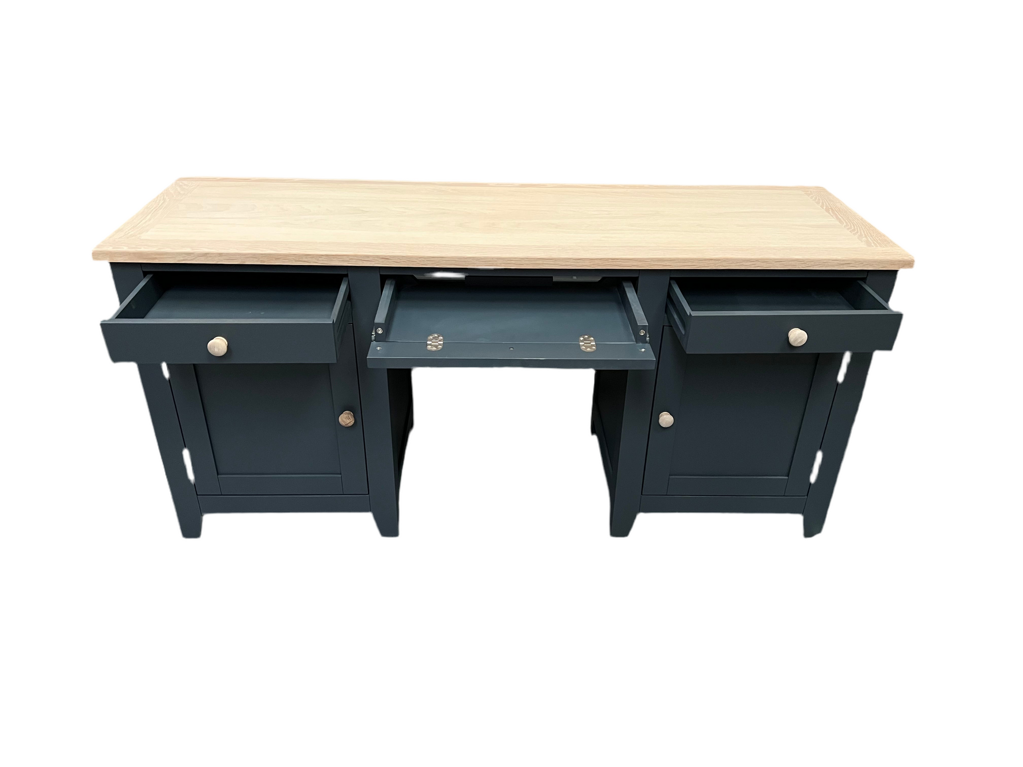 Chester Charcoal Double Pedestal Desk – Quality Furniture Clearance Ltd