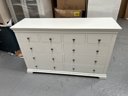 Chantilly Warm White 10 Drawer Chest Quality Furniture Clearance Ltd