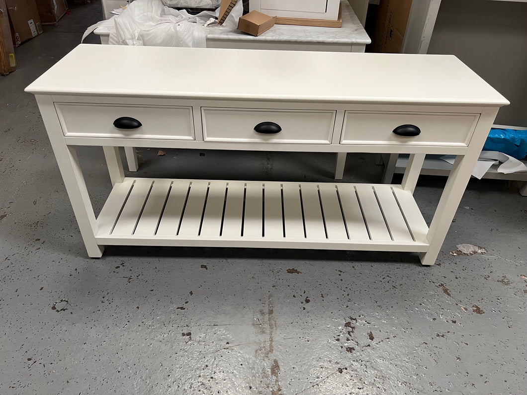 STOW WARM WHITE Extra Large Console Table Quality Furniture Clearance Ltd