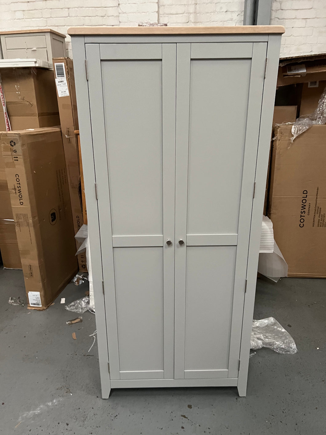 Chester Dove Grey 2 Door Hallway Cloakroom furniture delivered