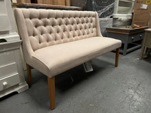 Load image into Gallery viewer, PADSTOW
Low Back Buttoned Bench - Stone Quality Furniture Clearance Ltd
