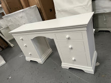 Load image into Gallery viewer, Chantilly Warm White Double Pedestal Dressing Table. furniture delivered
