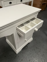 Load image into Gallery viewer, Chantilly Warm White Double Pedestal Dressing Table. furniture delivered
