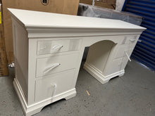 Load image into Gallery viewer, Chantilly Warm White Double Pedestal Dressing Table. furniture delivered
