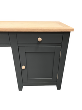 Load image into Gallery viewer, Chester Charcoal Double Pedestal Desk furniture delivered
