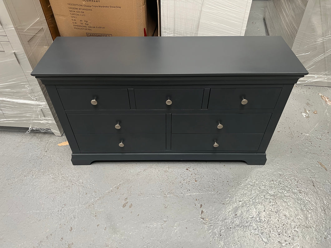 Chantilly Dusky Black 3 Over 4 Chest of Drawers Quality Furniture Clearance Ltd