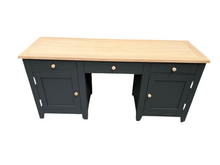 Load image into Gallery viewer, Chester Charcoal Double Pedestal Desk furniture delivered
