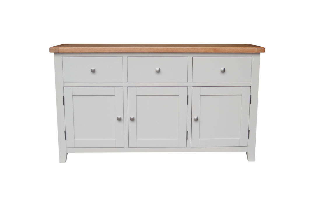 HAMPSHIRE LARGE SIDEBOARD – GREY/OAK Quality Furniture Clearance Ltd