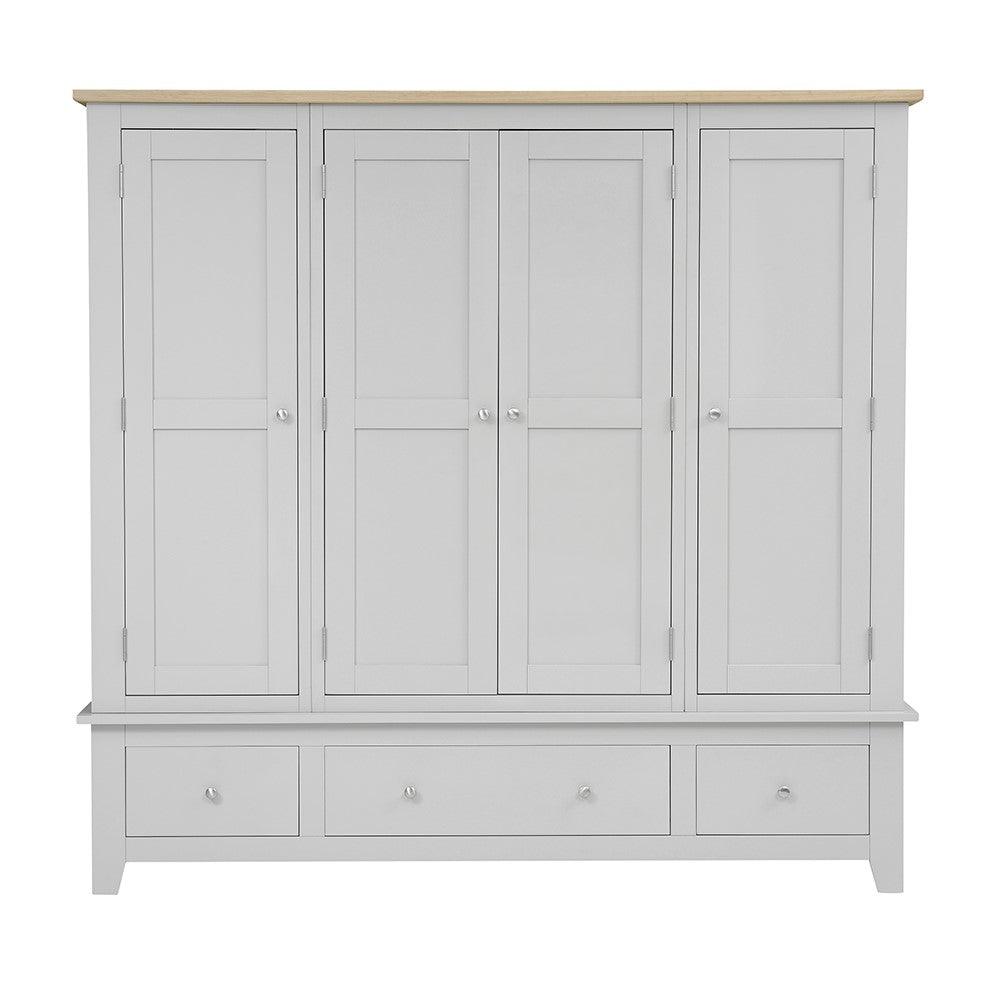 CHESTER DOVE GREY
Four Door Wardrobe Quality Furniture Clearance Ltd