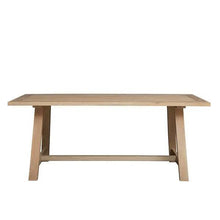 Load image into Gallery viewer, INGLESHAM WHITEWASH OAK
6 Seater Trestle Dining Table Quality Furniture Clearance Ltd
