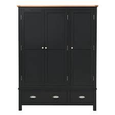 GLOUCESTER CHARCOAL Triple Wardrobe Quality Furniture Clearance Ltd