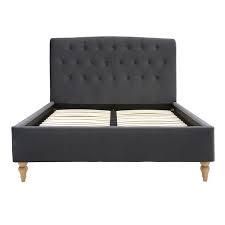 HUXLEY Iron Velvet Double Upholstered Bed Quality Furniture Clearance Ltd