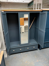 Load image into Gallery viewer, WESTCOTE INKY BLUE Triple Wardrobe Quality Furniture Clearance Ltd
