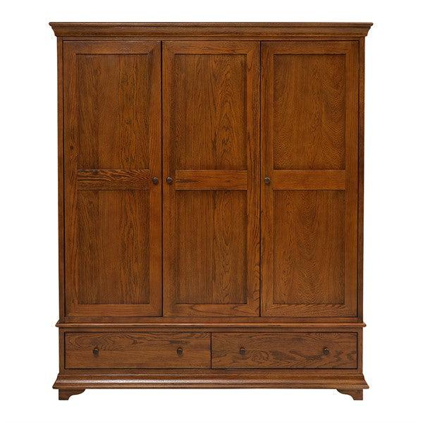 Winchcombe Dark Oak NEW Triple Wardrobe Quality Furniture Clearance Ltd