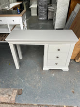 Load image into Gallery viewer, Chantilly Pebble Grey Single Pedestal Dressing Table / Desk furniture delivered 
