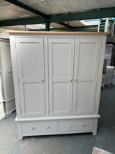 Load image into Gallery viewer, Chester Dove Grey Triple Wardrobe furniture delivered 
