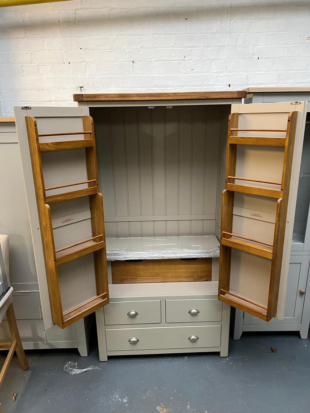 Stone Large Double Larder furniture delivered 