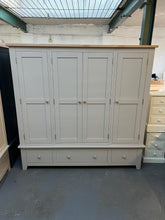 Load image into Gallery viewer, Chester Dove Grey Four Door Quad Wardrobe furniture delivered 
