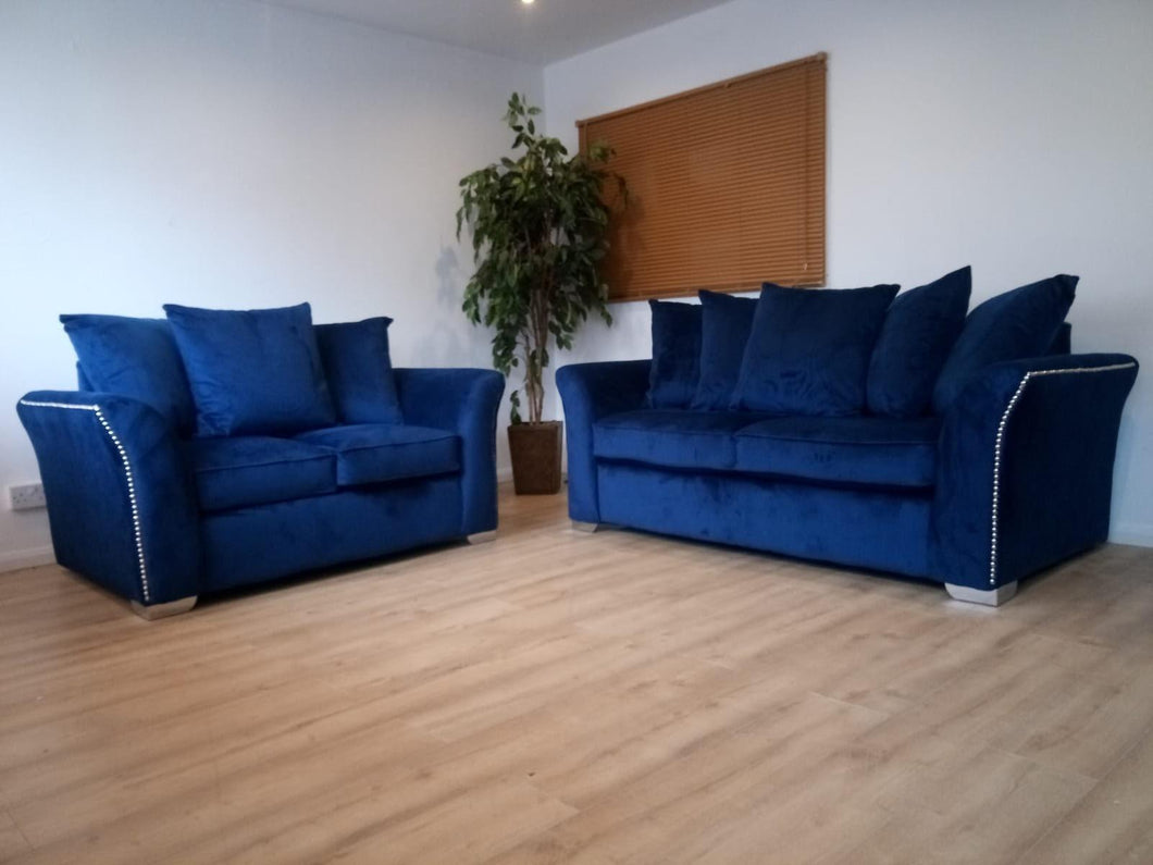 NEVILLE – 3S + 2S – VELVET BLUE furniture delivered 