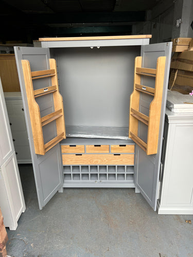 Sussex Storm Grey Double Larder. furniture delivered 