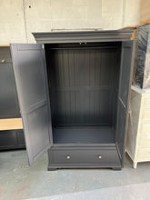 Load image into Gallery viewer, Chantilly Dusky Black Double Wardrobe furniture delivered
