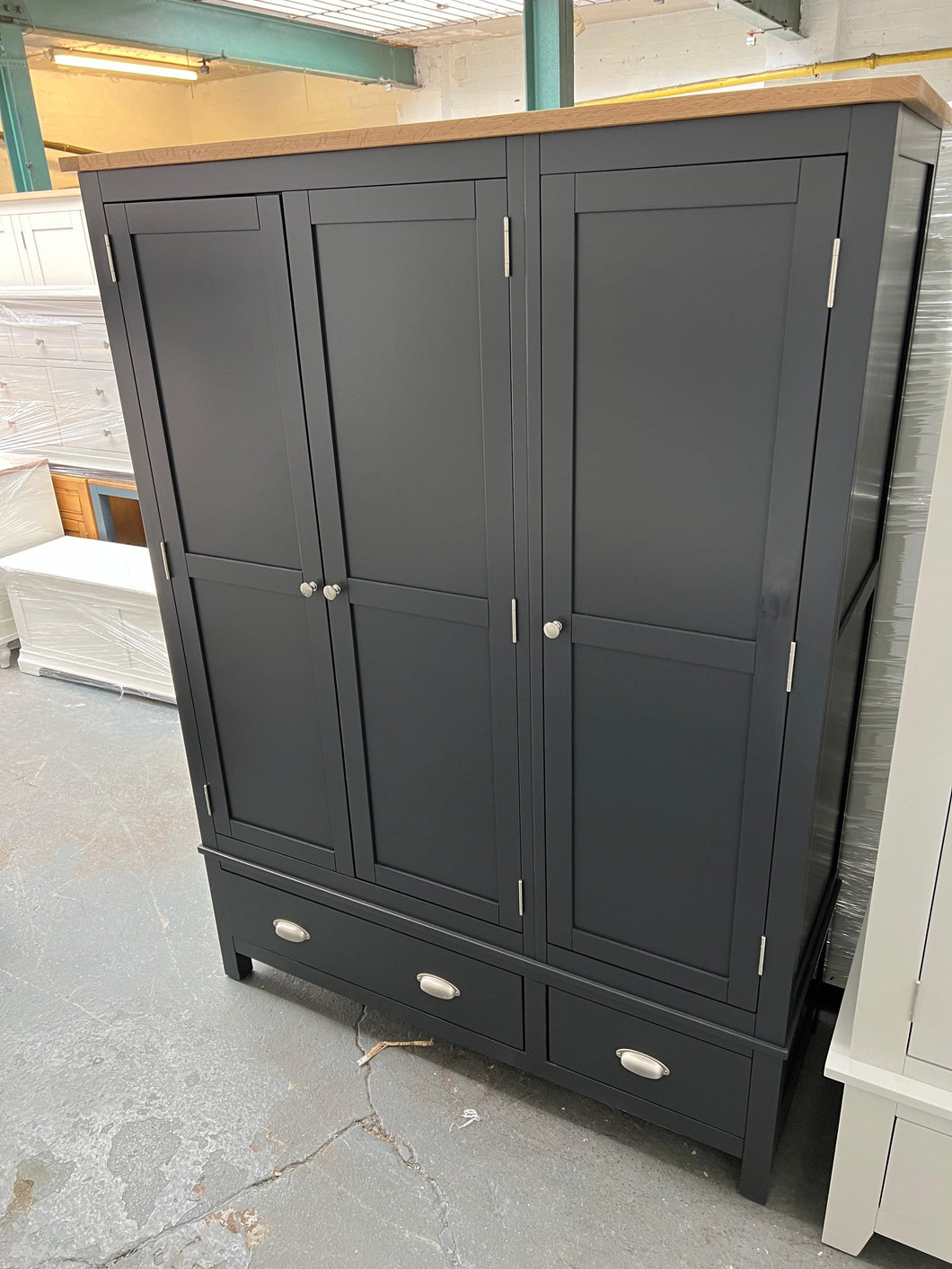 Charcoal Triple Wardrobe furniture delivered 