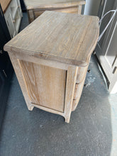 Load image into Gallery viewer, set of 2 Camille Limewash Oak 3 Drawer Bedside Tables furniture delivered 
