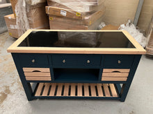 Load image into Gallery viewer, CHESTER MIDNIGHT BLUE Kitchen Island Quality Furniture Clearance Ltd
