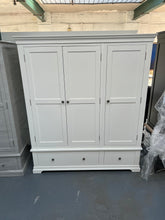 Load image into Gallery viewer, Chantilly Warm white Triple Wardrobe furniture delivered
