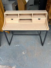 Load image into Gallery viewer, Metal and Raw Oak Extending Desk furniture delivered 
