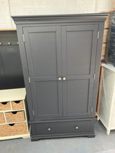 Load image into Gallery viewer, Chantilly Dusky Black Double Wardrobe furniture delivered
