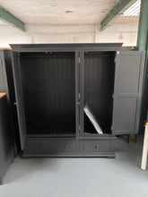 Load image into Gallery viewer, Chantilly Dusky Black Triple Wardrobe Quality Furniture Clearance Ltd
