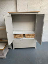 Load image into Gallery viewer, Chester Dove Grey Grand Storage Cupboard/Larder furniture delivered 
