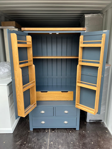 Westcote Inky Blue Large Double Larder furniture delivered 